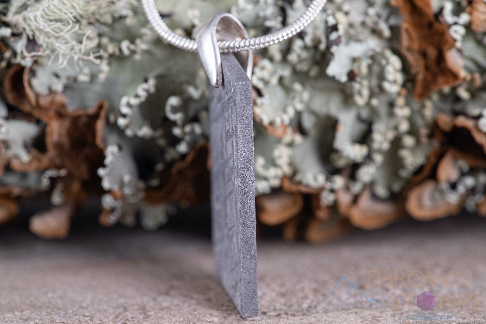 Handmade METEORITE Pendant Necklace - Genuine Ancient Muonionalusta Meteorite Rectangle Jewelry, Unique Space & Astronomy Gift for Men & Women (E1642) - Perfect for Birthdays, Anniversaries & Cosmic Enthusiasts