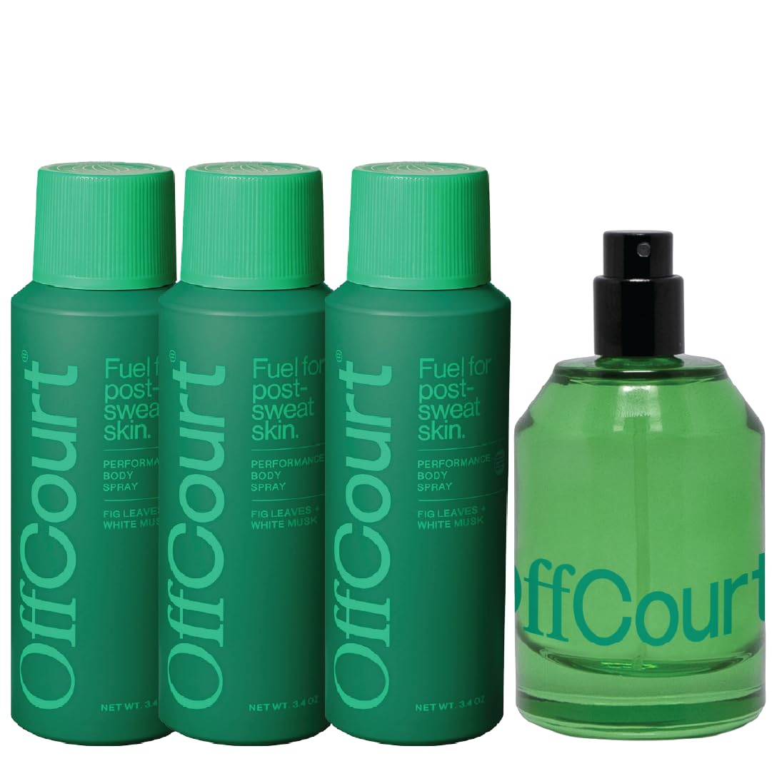 OffCourt - Fig Leaves & White Musk Scented Deodorant Body Spray (3 Pack) | Long-Lasting Fragrance for Men & Women | Gym, Workout & Everyday Freshness