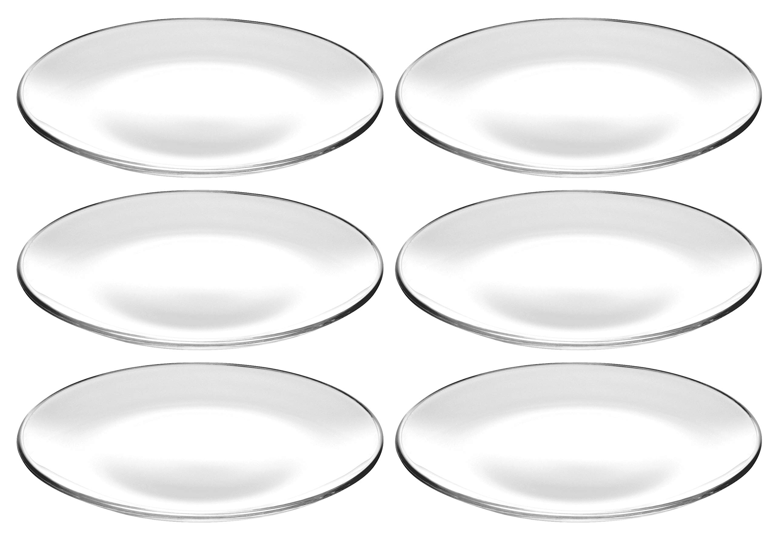 Barski European Glass Dinner Plates Set of 6 - 11