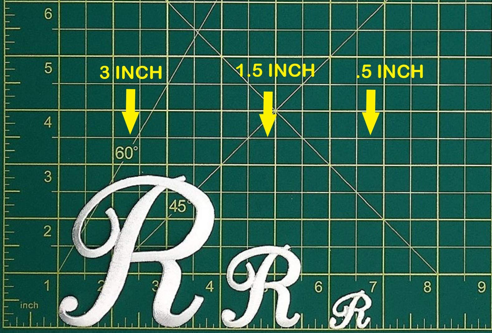 Embroidered Iron-On 0.5 Inch Script Monogram Letter I (Black) - Perfect for DIY Crafts, Custom Clothing, and Personalized Gifts