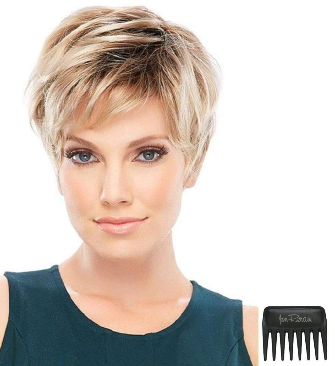 Jon Renau Allure Large Cap Wig Bundle - 3 Items (Wig, Q&A Booklet, Wide Tooth Comb) - Color 8 - Perfect for Cosplay, Daily Wear & Hair Loss Solutions