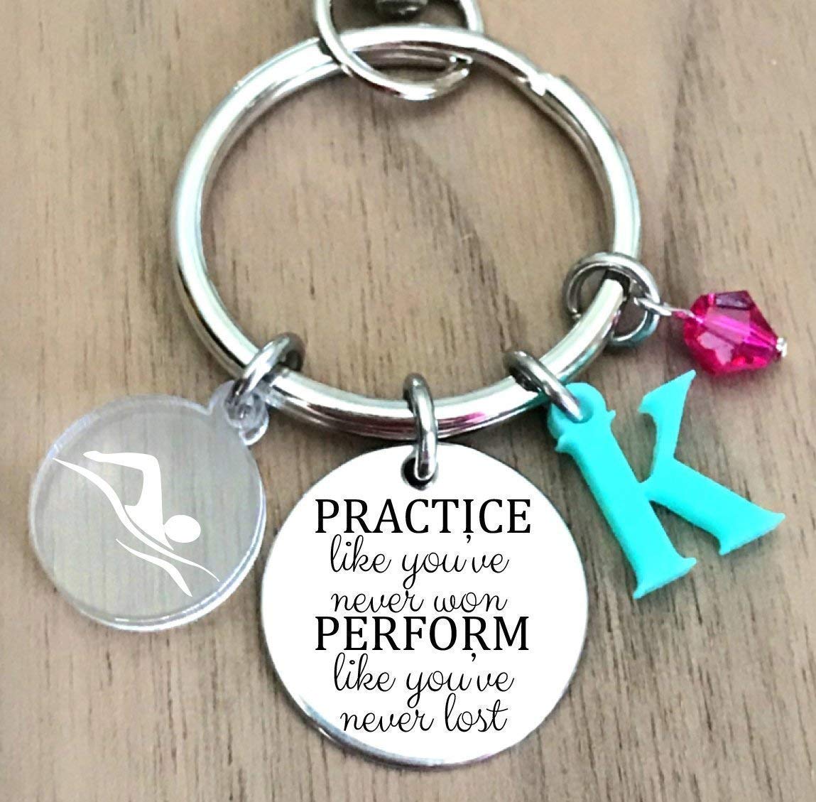 Waterproof Swim Keychains for Swimmers - Durable Swimming Key Chain Gift for Pool, Beach & Triathlon - Ideal Swimmer Accessories & Swimming Gifts