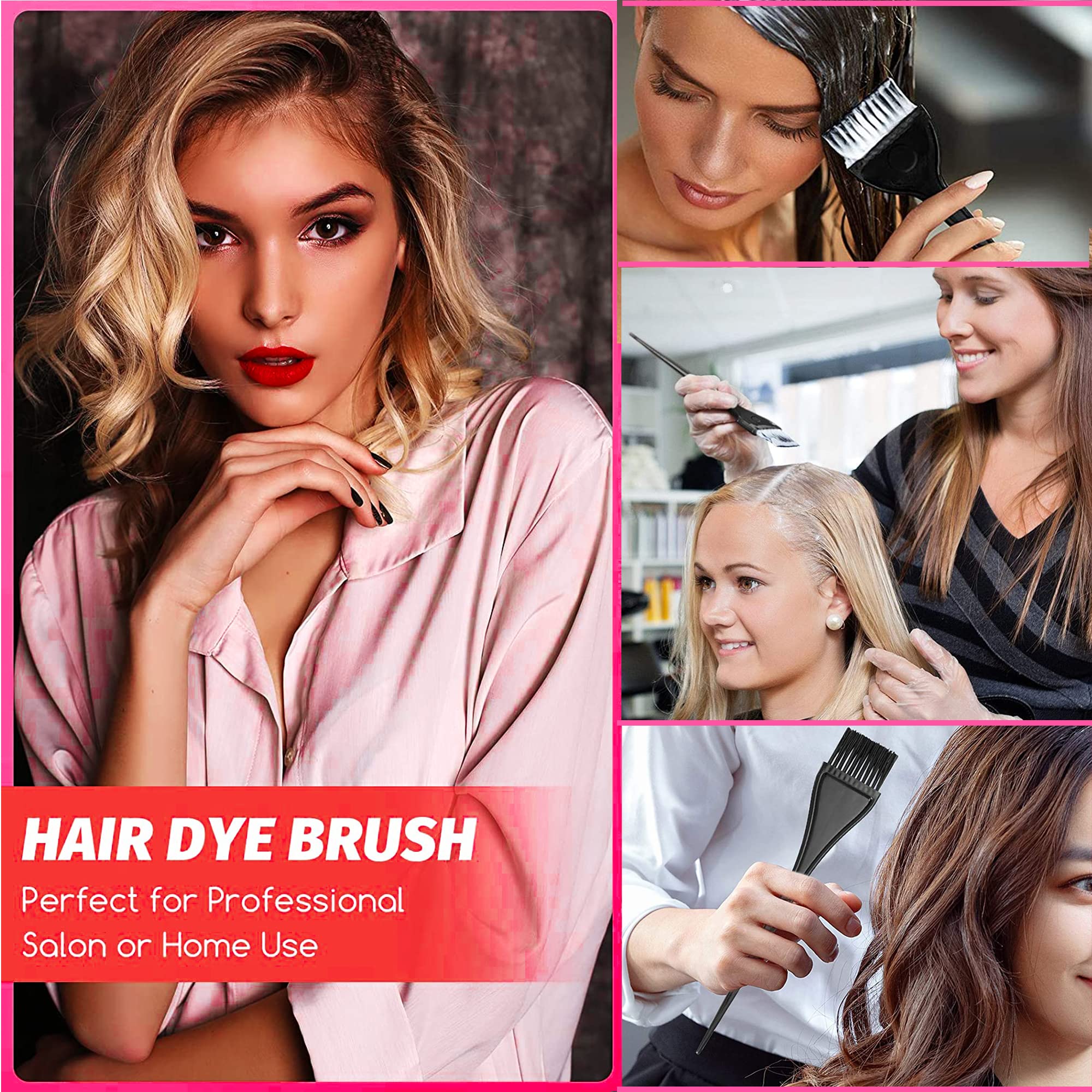 Rodzina 2-Piece Hair Coloring Brush Set - Professional DIY Hair Dye Tools for Salon & Home Use | Perfect for Highlights, Root Touch-Ups & All-Over Color Application