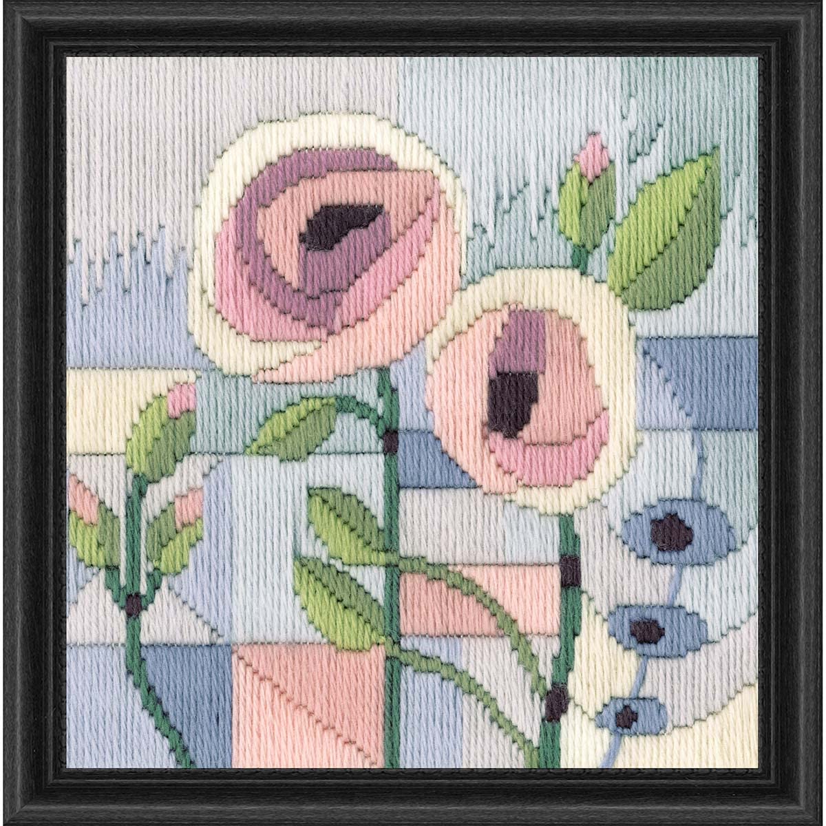Bothy Threads Long Stitch Embroidery Kit - Rose Trellis Design for Beginners | DIY Home Decor, Wall Art & Gift Idea for Craft Lovers