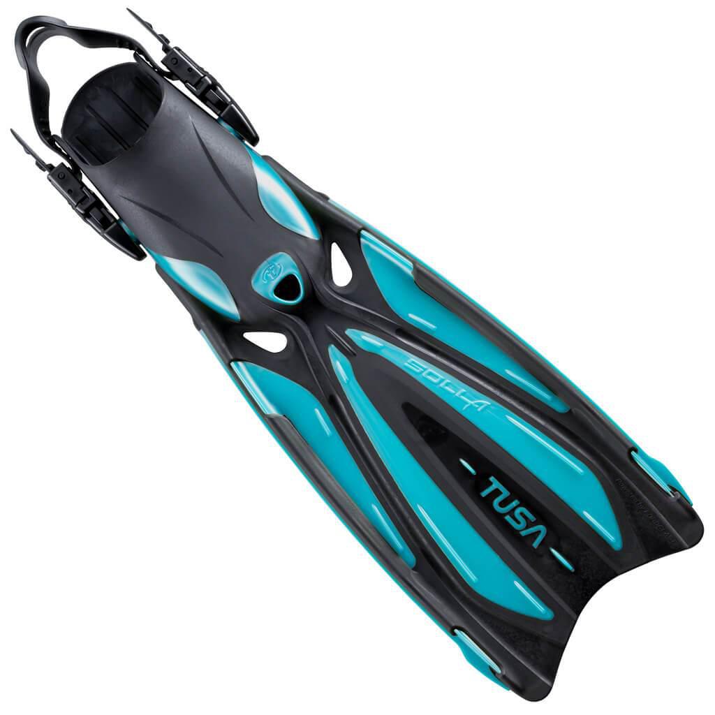 Tusa Solla Open Heel Scuba Diving Fins - Professional Snorkeling & Swimming Gear for Ocean Adventures