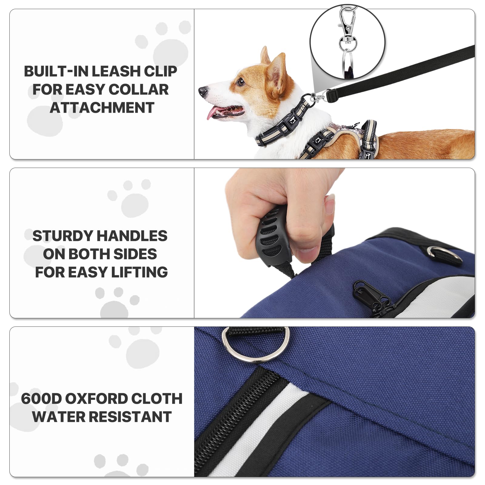 **MoNiBloom 4-Wheel Pet Stroller for Dogs & Cats - Detachable Carrier, Collapsible Travel Cart, Soft Dog Crate - Perfect for Jogging, Shopping & Outdoor Adventures**