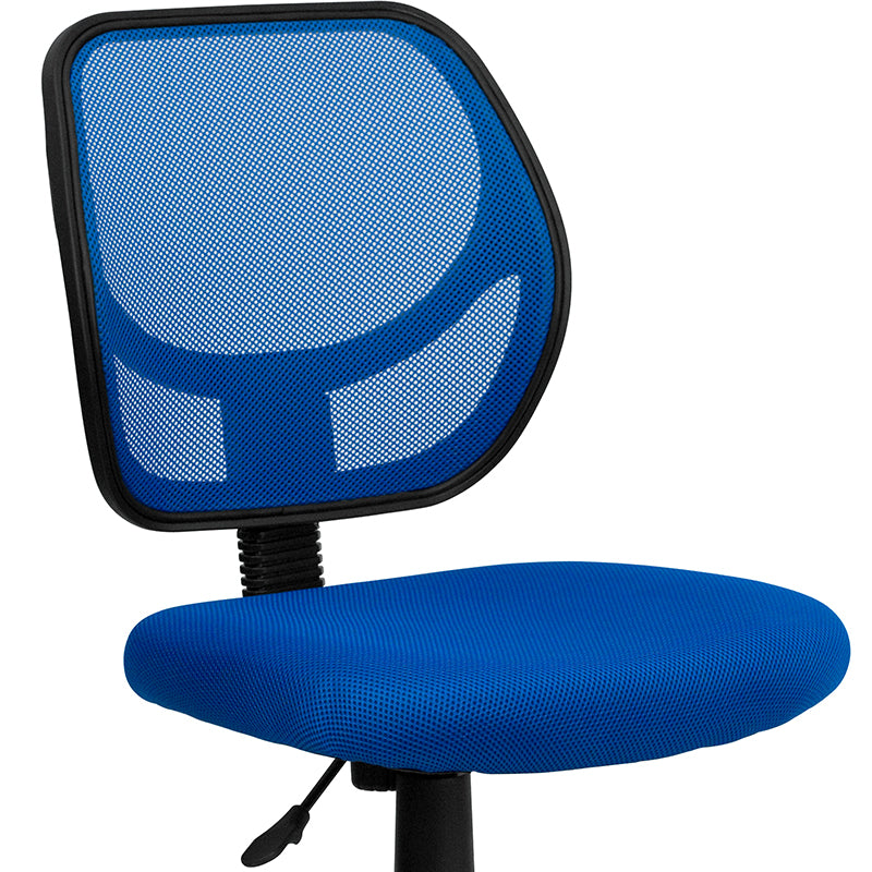 Ergonomic FLASH Neri Low Back Mesh Office Chair with Swivel Base & Curved Square Back - Breathable Mesh Task Chair for Home Office, Gaming & Workspaces