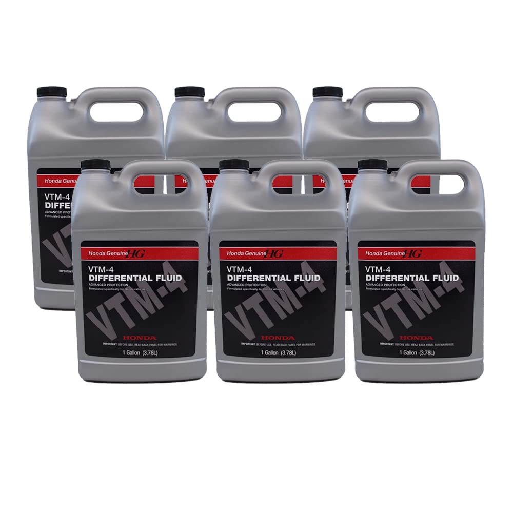 Genuine OEM Set of 6 Gallon VTM-4 Differential Oil Fluids for Honda Acura - Premium Transmission Fluid for Smooth Gear Shifting & Enhanced Performance in Off-Road & Towing Scenarios