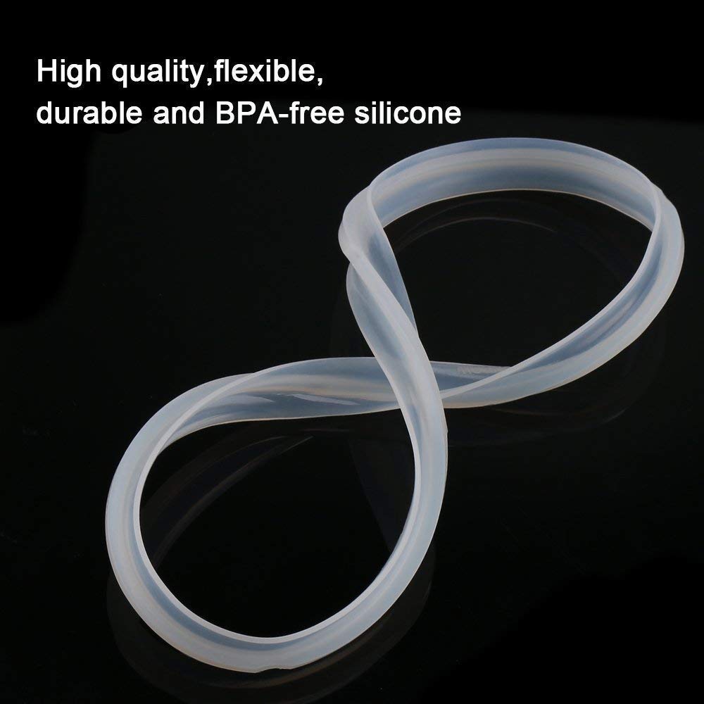 Premium Clear Silicone Sealing Ring Replacement for 5-6 Quart Pressure Cookers - Compatible with Instant Pot, Ninja Foodi & More - 2-Pack Set for Safe & Leak-Proof Cooking (Great for Meal Prep, Soups & Pressure Cooking)