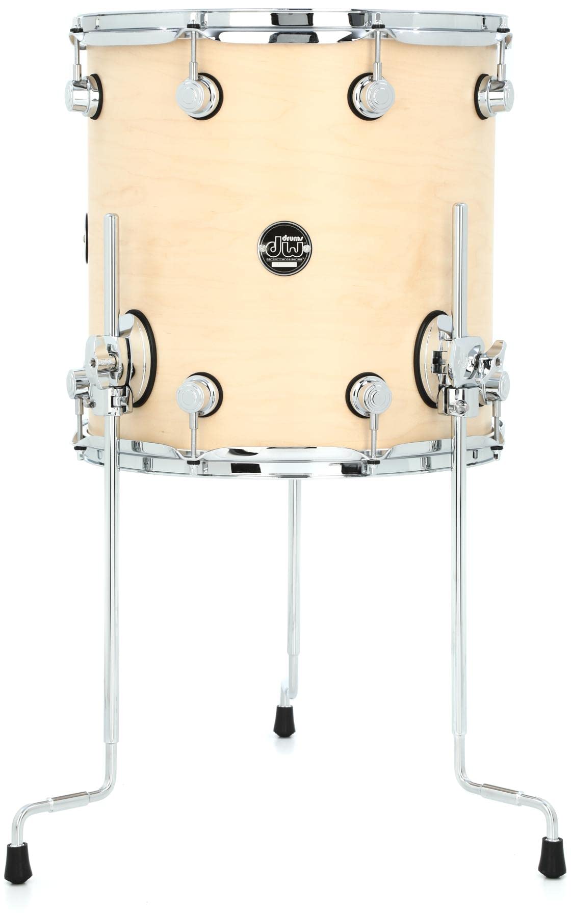 DW Performance Series 14x14 Inch Floor Tom Drum - Natural Satin Oil Finish for Professional Drum Kits | Perfect for Live Performances, Studio Recording & Jazz Ensembles