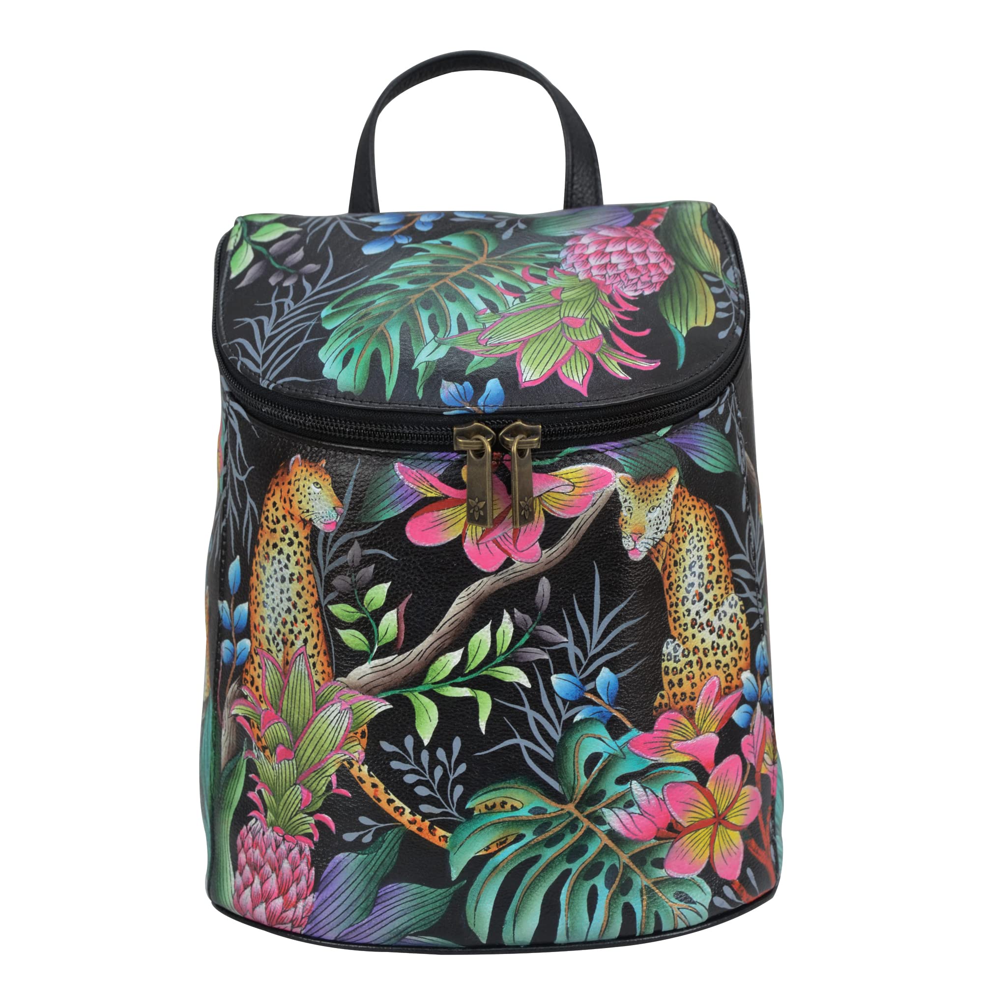 Anuschka Women's Original Hand-Painted Leather Backpack - Stylish & Unique Designer Bag for Work, Travel & Everyday Use
