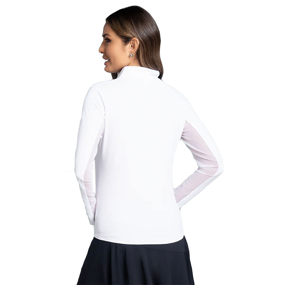 Ibkul Essential Solid Women's Golf Quarter Zip Pullover - Lightweight & Breathable for Comfort on the Golf Course & Outdoor Activities