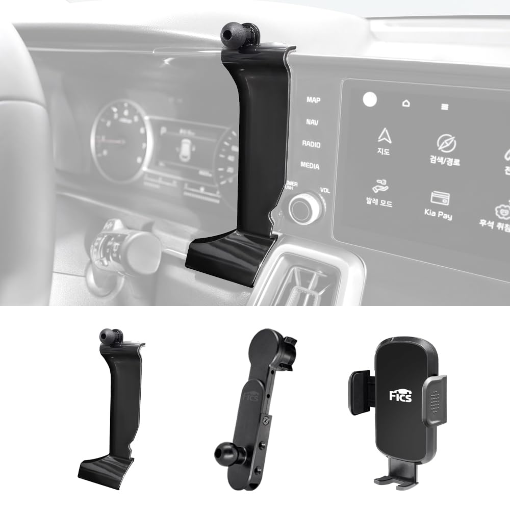 FICS Car Phone Holder Mount for KIA Sorento 2021 2022 2023 - Custom Dashboard Phone Stand Accessories for Safe Driving & Navigation