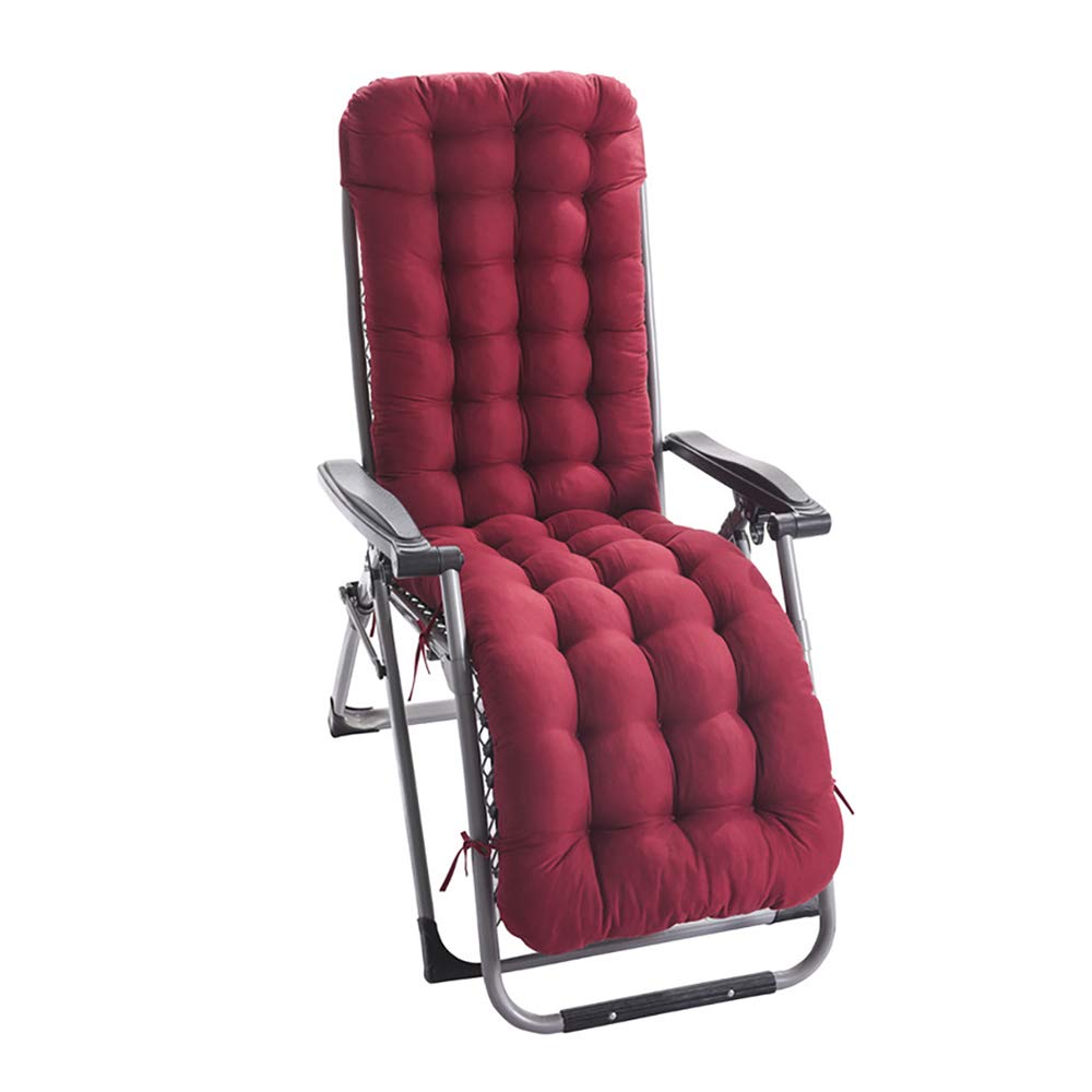 60 Inch Red Lounge Chaise Cushion - Premium Patio Recliner Chair Cushion & Sun Lounger Mattress with Cap - Waterproof & Comfortable for Outdoor, Garden, Indoor, Sofa, Tatami, Car Seat & Bench - Perfect for Poolside, Backyard, Patio & Beach Relaxation