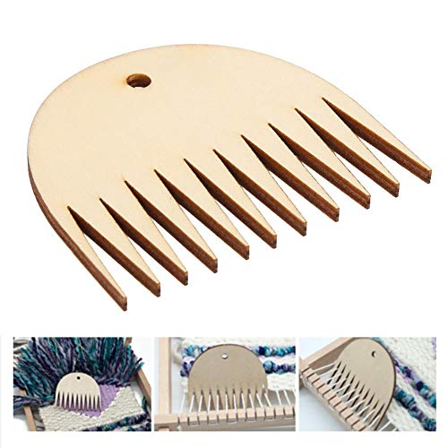 11 Teeth Wooden Weaving Comb for Tapestry & DIY Handcrafts - Perfect for Loom Weaving, Braiding, and Fiber Art Projects