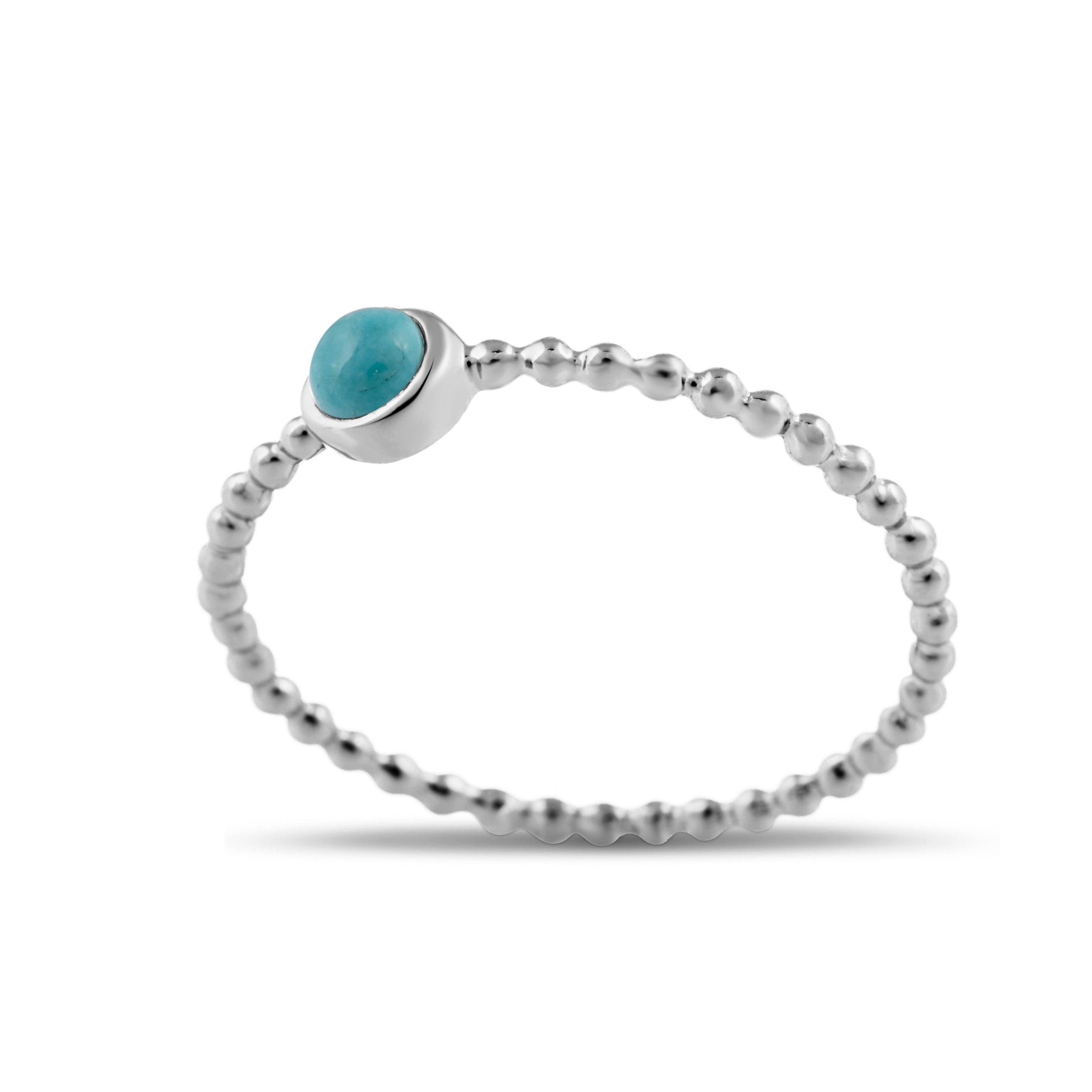 Stunning Halo Turquoise Ring for Women – Elegant Sterling Silver Jewelry for Everyday Wear & Special Occasions