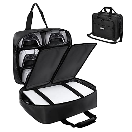 JEWERADO PS5 Dust Cover Protective Case for Playstation 5 Console & Digital Edition - Travel Storage Bag for PS5 - Black (Perfect for Home, Office & Travel Protection)
