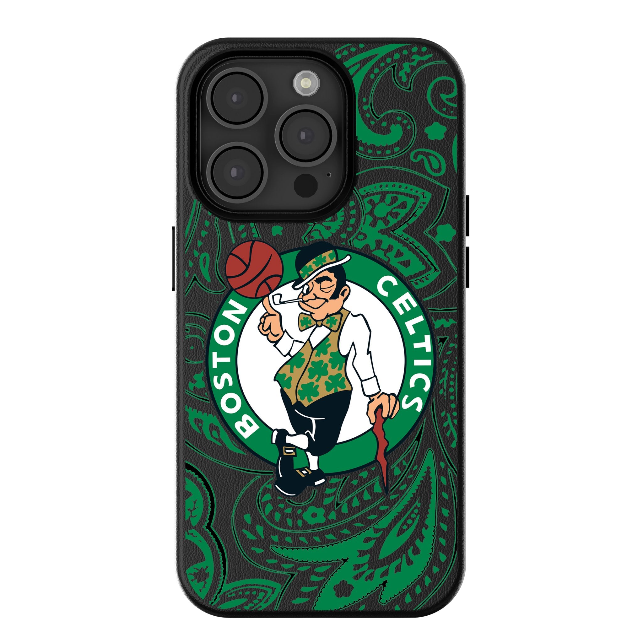 Boston Celtics Paisley MagSafe Compatible Phone Case for iPhone 14/13/12 Pro Max - Stylish Protective Cover for Celtics Fans - Perfect for Game Day & Everyday Use