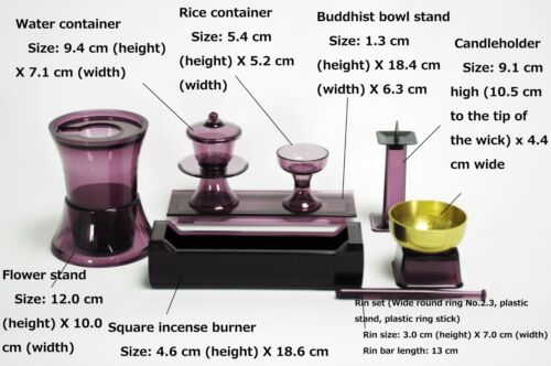 Premium SGI Soka Gakkai Buddhist Altar Set - Clear Purple Glass for Home Meditation & Spiritual Practice | Perfect for Nichiren Buddhism Rituals & Daily Chanting