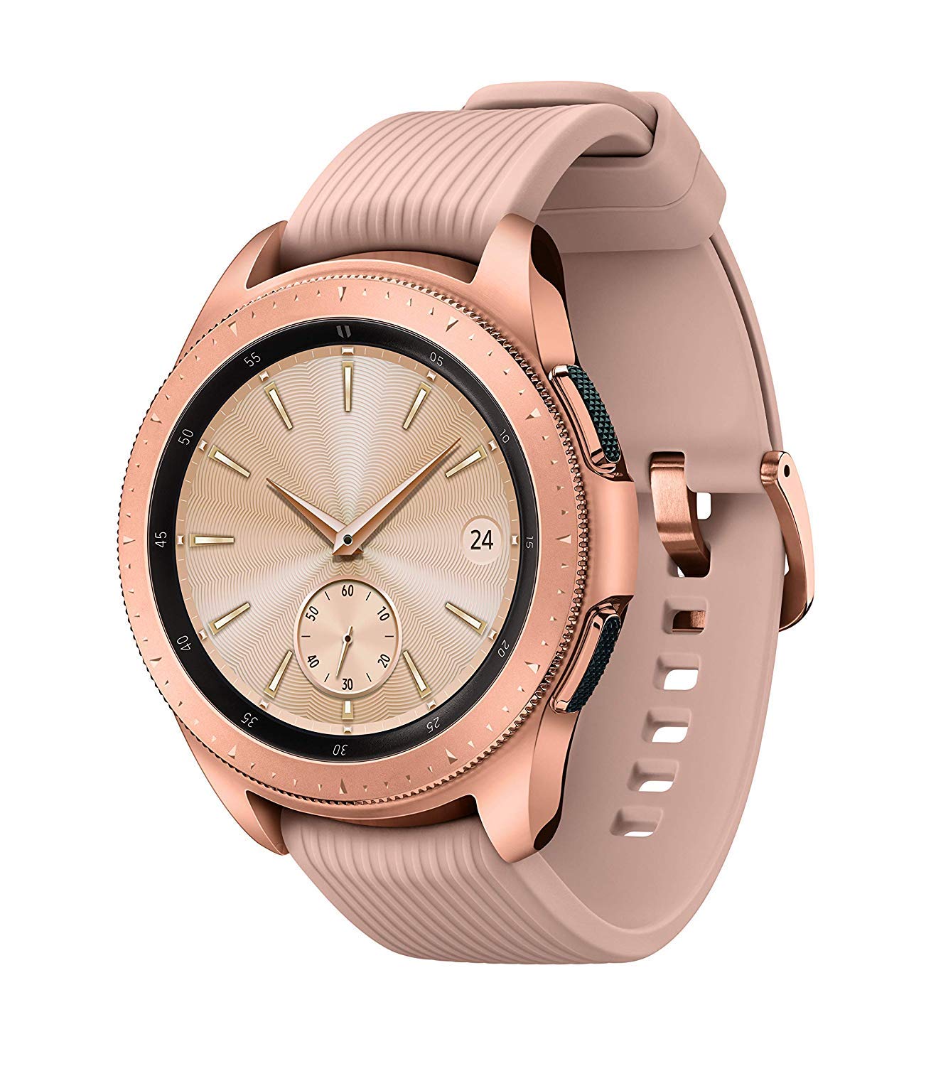 Samsung Galaxy Smart Watch 42mm GPS Stainless Steel Rose Gold (Renewed) - Fitness Tracker, Heart Rate Monitor, Sleep Tracking for Women & Men - Perfect for Running, Swimming & Daily Activity Tracking