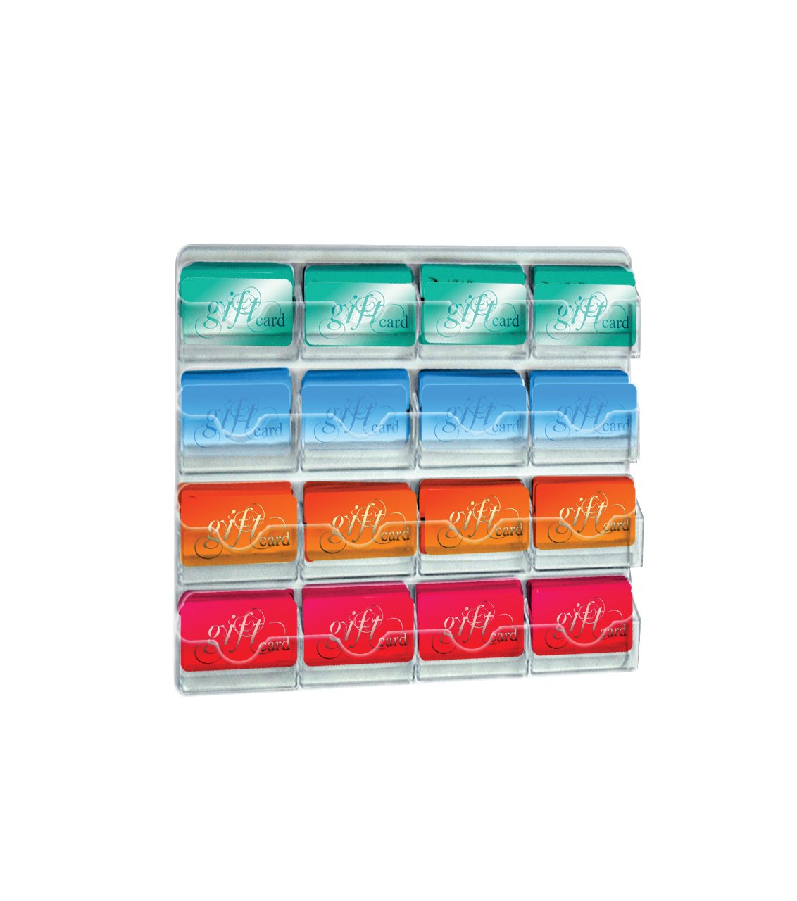 Azar Displays 252084 16-Pocket Gift Card Holder - Pack of 2 - Perfect for Retail Stores, Boutiques & Holiday Gift Card Displays