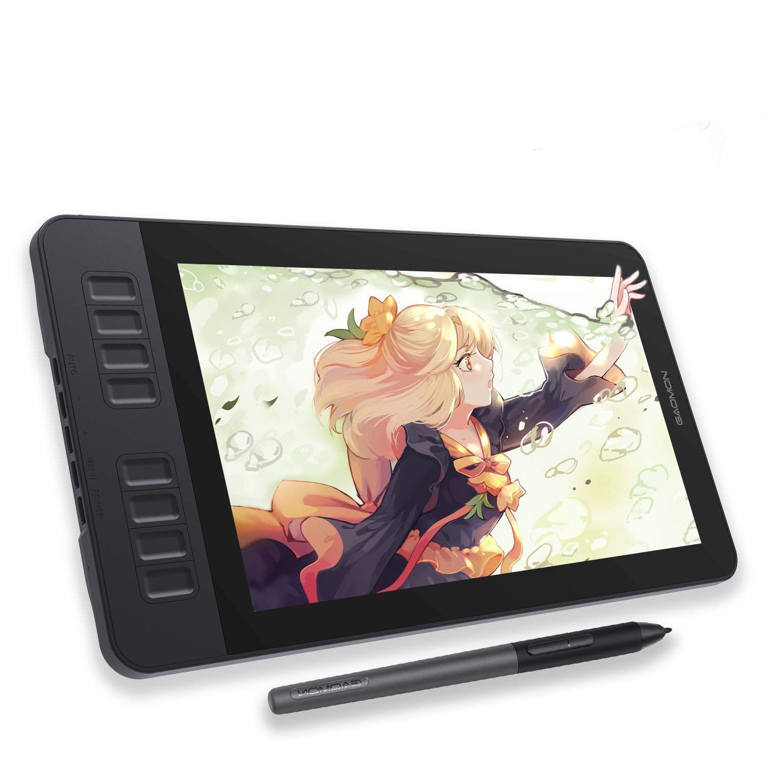 GAOMON PD1161 11.6 Inch Drawing Tablet with Tilt Support - 8192 Pressure Levels, Battery-Free Stylus Pen (AP50), 8 Shortcut Keys & Stand (GMS01) - Perfect for Digital Art, Graphic Design & Online Teaching