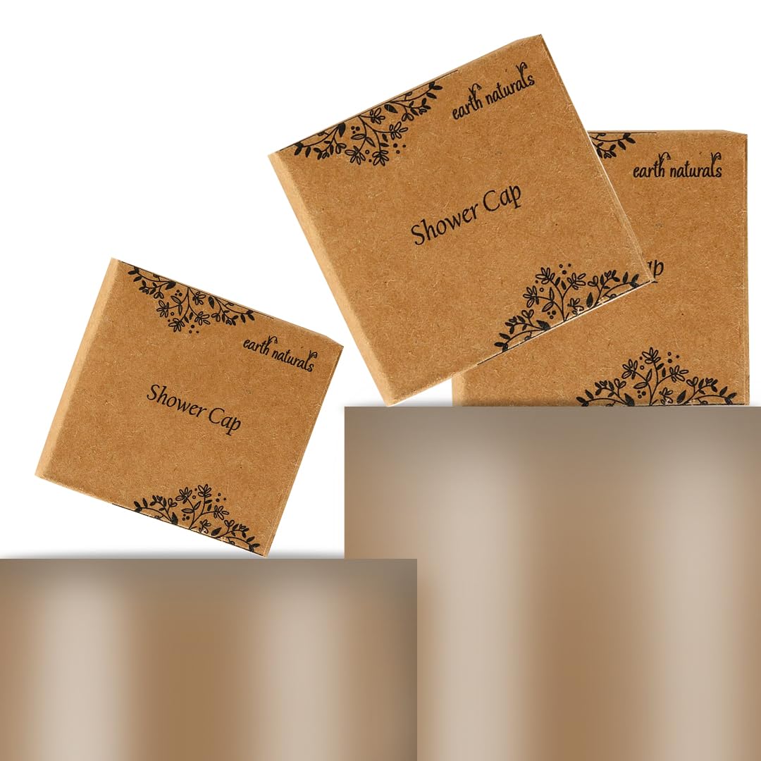 Clayherbs 100 Sets Disposable Shower Caps for Hotels & Travel | Eco-Friendly Box Packaging | Bulk Pack of 100 | Waterproof Hair Protection for Spa, Salon & Home Use