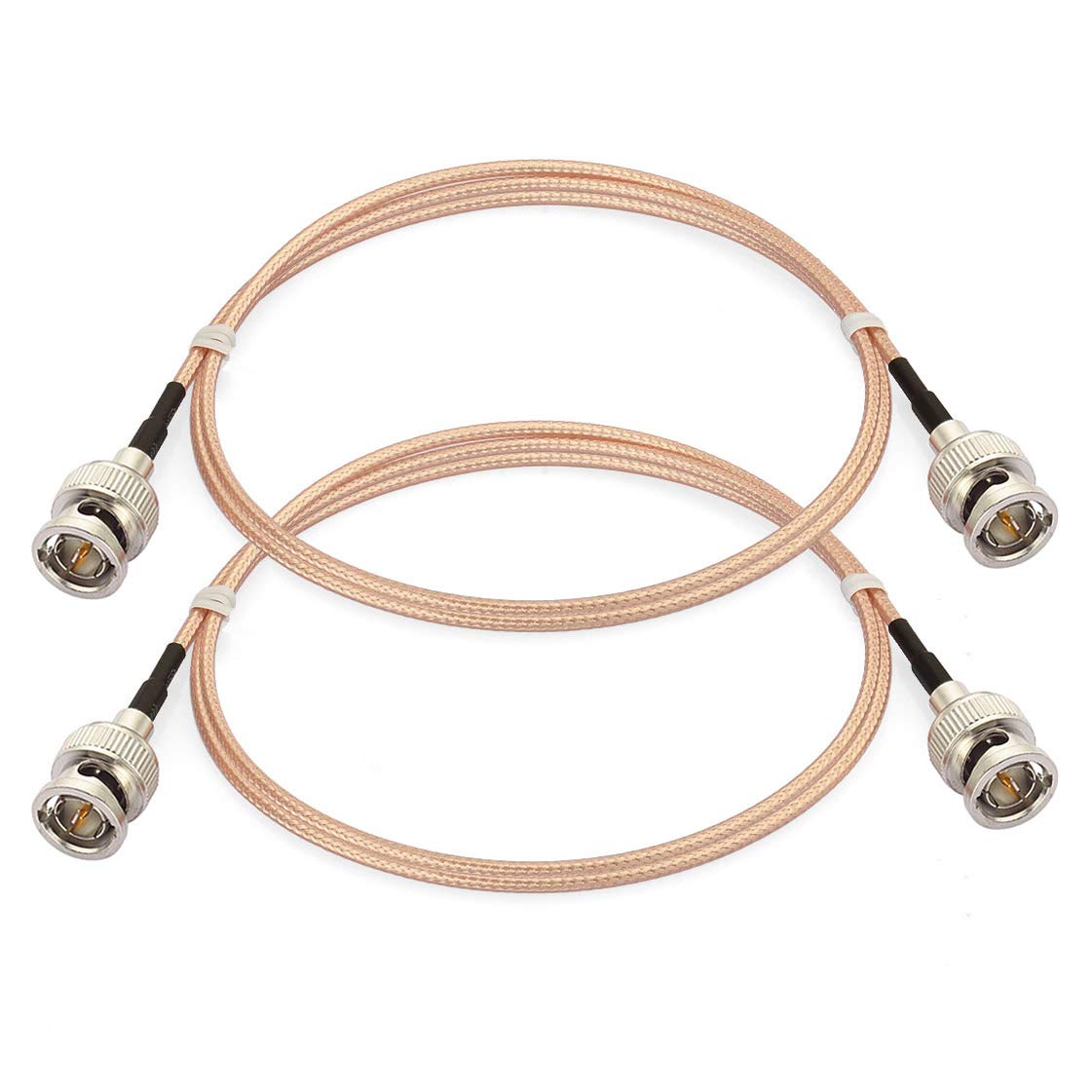 Bingfu 2-Pack 3G HD-SDI BNC to BNC Cable - 1m (3ft) RG179 75 Ohm Coaxial Video Cable for 4K/1080P Cameras, Monitors, Recorders | Compatible with Security Cameras, SDI to HDMI Converters & Splitters | Professional Video Production & Live Streaming Setup