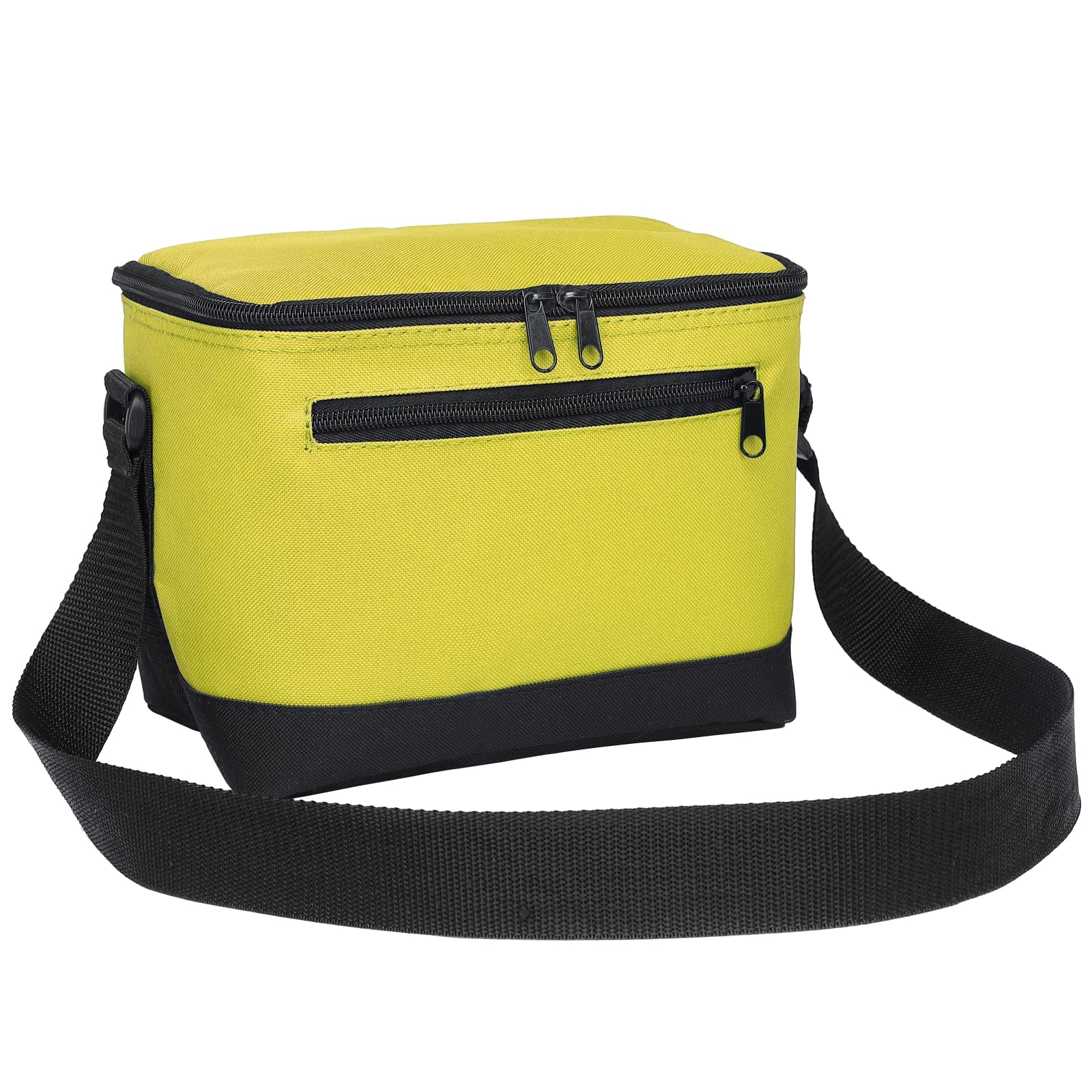 MISSMOON Insulated Lunch Cooler Bag - 6 Can Small Portable Cooler Box with Adjustable Strap for Women & Men, Perfect for Picnics, Work Lunch, Beach Trips & Outdoor Activities - Yellow