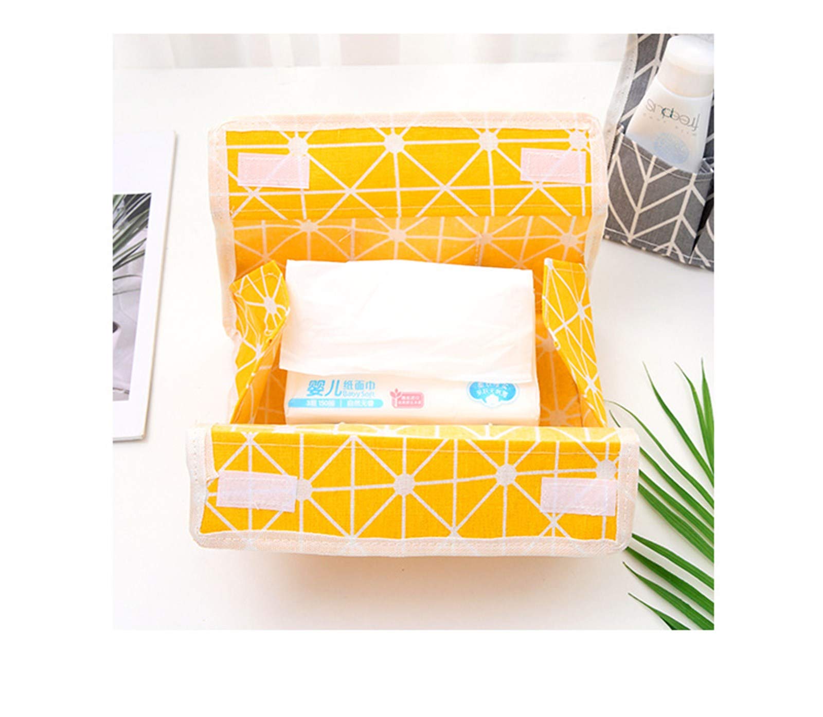 3-Pack Floral Tissue Box Cover - Rectangle Tissue Holder for Home, Office & Car | Foldable Napkin Box Organizer with Pump Dispenser | Perfect for Living Room, Bedroom & Automotive Use
