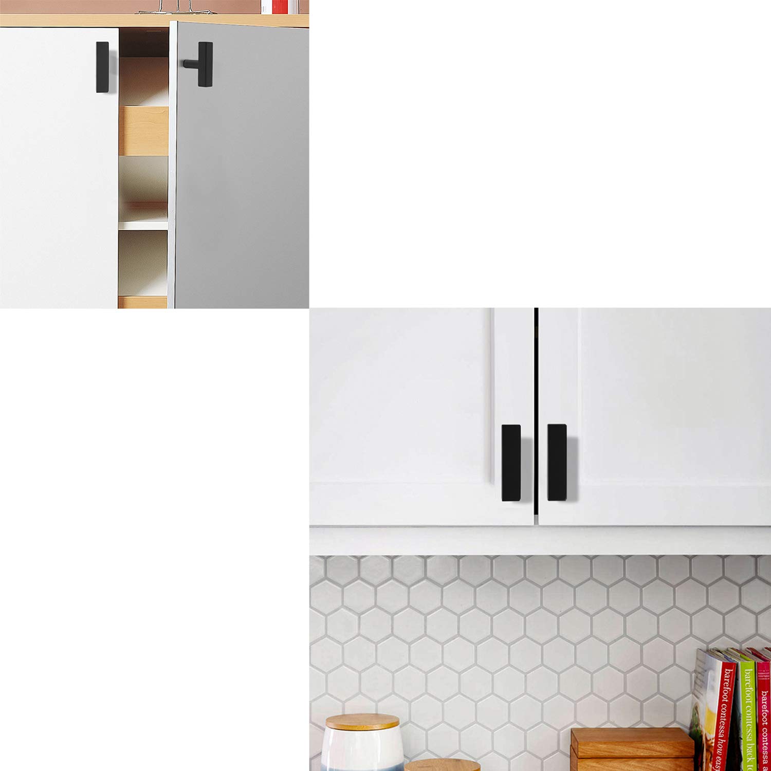 KNOBWELL 10 Pack Matte Black Stainless Steel Cabinet Knobs & Drawer Pulls - 2 Inch (50mm) Single Hole Hardware for Kitchen, Bathroom & Furniture Upgrade