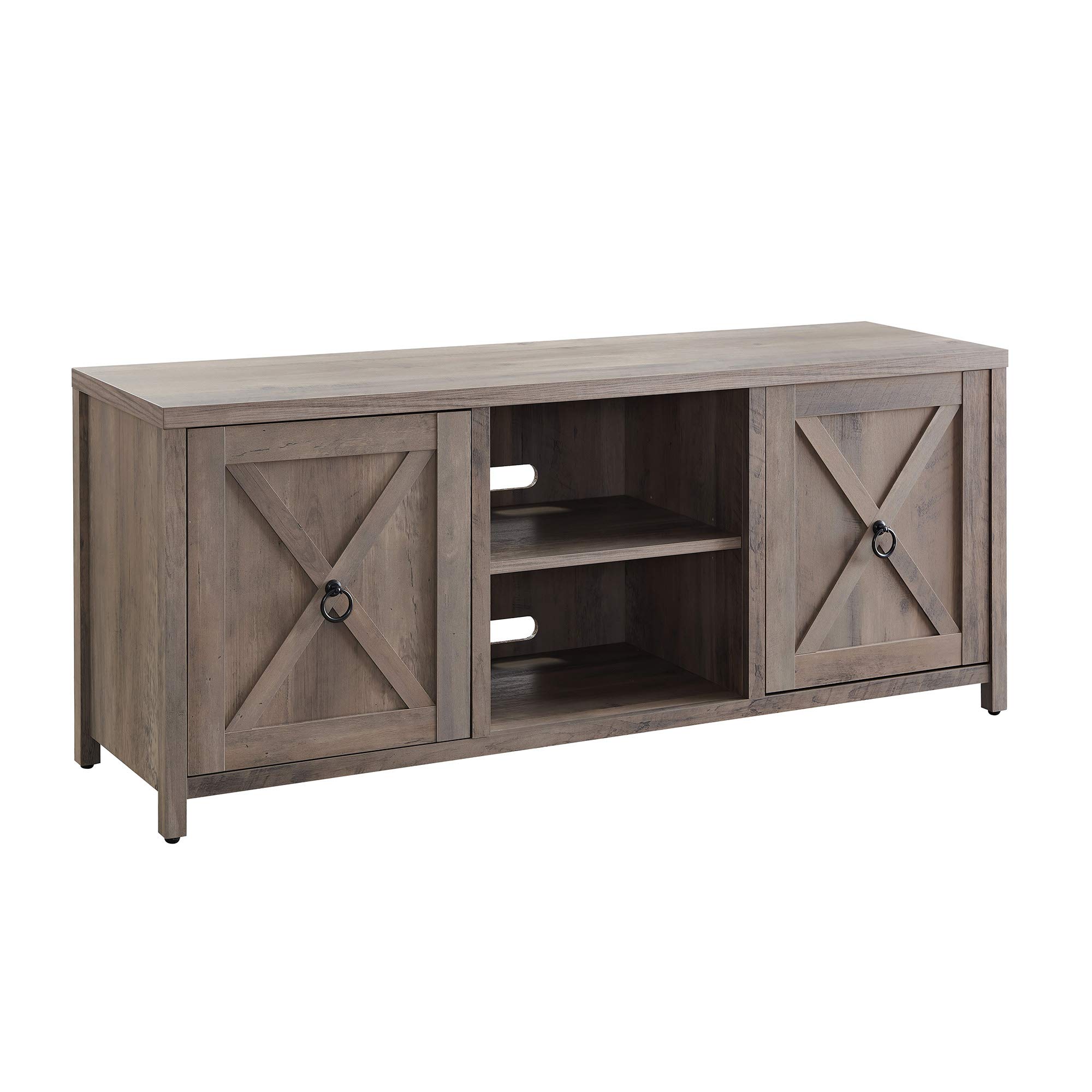 Henn&Hart 65 Inch TV Stand in Gray Oak - Modern Rectangular Entertainment Center for Living Room, Perfect for TVs up to 65 Inches - Ideal for Home Theater Setup and Living Room Decor