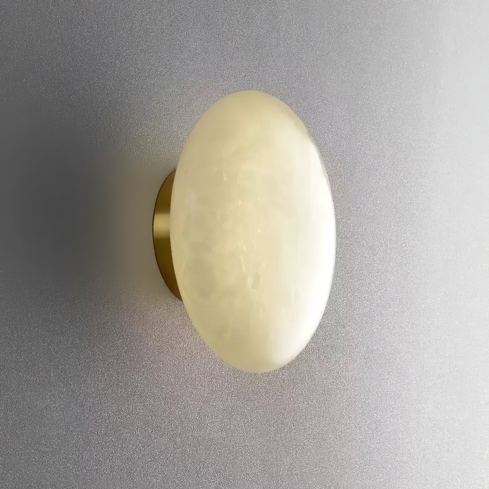 Alabaster Oval Ceiling Light Fixture - Modern Handcrafted Glass Pendant Lighting for Dining Room, Bedroom, and Living Room Decor
