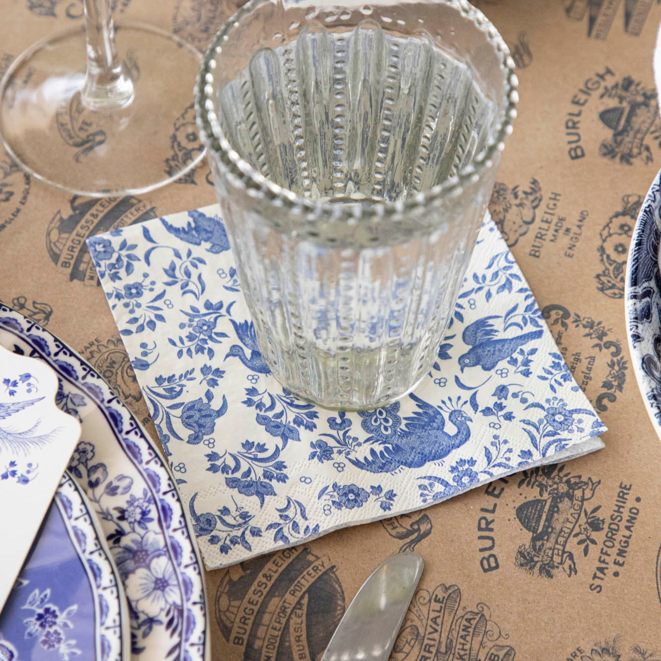 Premium Blue Regal Peacock Cocktail Napkins - 50-Pack Elegant Disposable Paper Napkins for Parties, Weddings & Home Decor - Perfect for Cocktail Hours, Bridal Showers & Dinner Parties