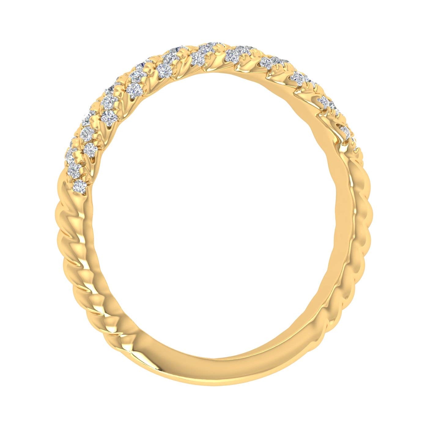 1/4 Carat Diamond Wedding Band Ring in 10K Gold - Elegant Bridal Jewelry for Engagement, Anniversary & Special Occasions