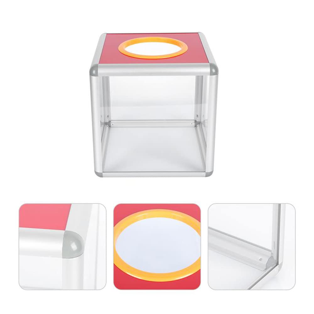 KAFENDA 20x20x20 Inch Clear Acrylic Donation Ballot Box - Fundraising Box, Suggestion Box, Voting Box for Events, Schools, and Offices - Durable & Transparent Desktop Display