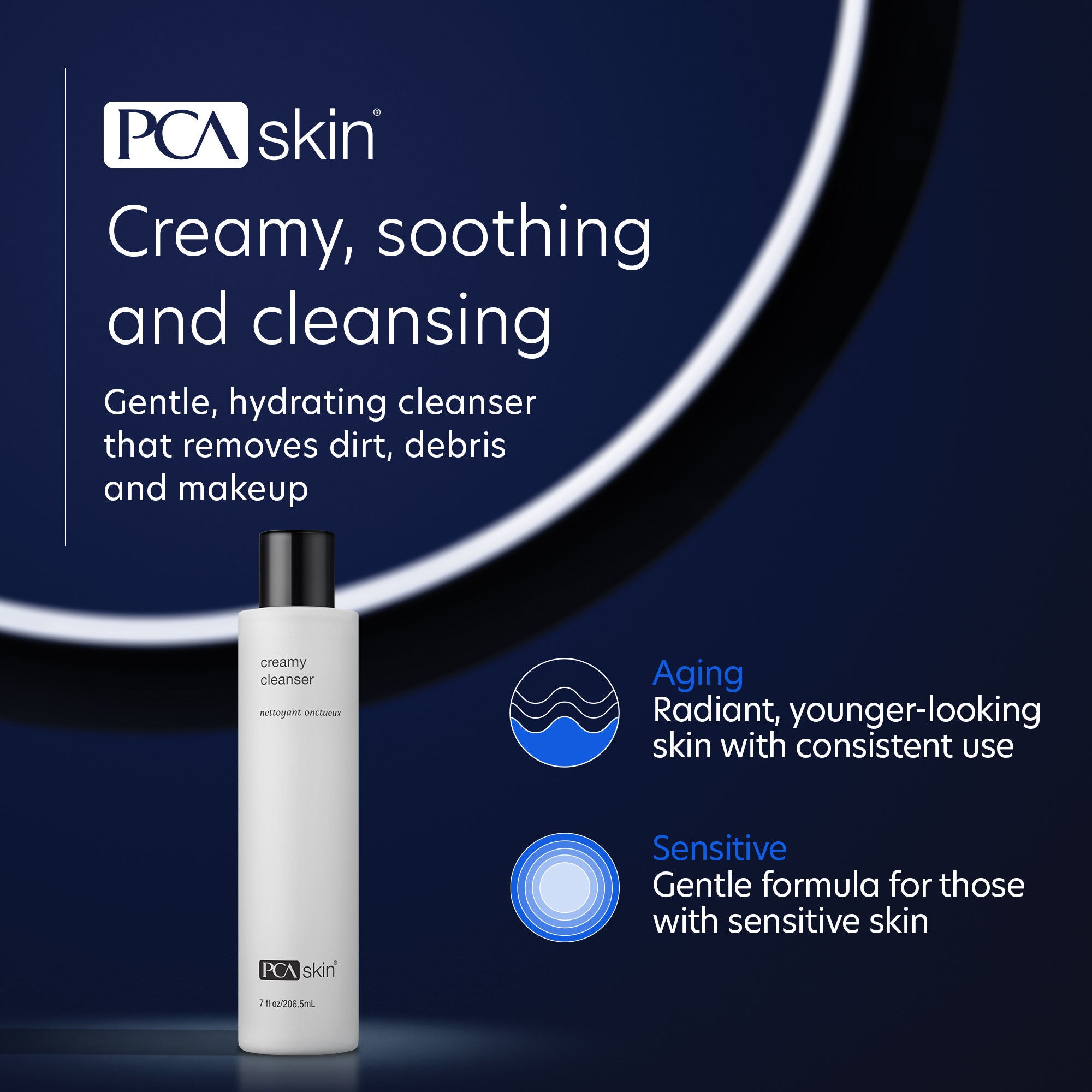 PCA Skin Creamy Cleanser - Hydrating Facial Cleanser for Dry & Sensitive Skin | Gentle Makeup Remover & Daily Face Wash | Perfect for Morning & Night Skincare Routine