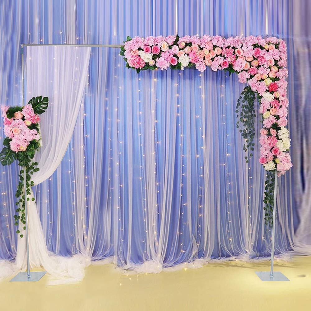 Heavy Duty 10x10ft Wedding Backdrop Stand Kit - Adjustable Telescopic Support Poles for Photography, Party, and Event Decor - Perfect for Weddings, Birthdays, and Photo Studios