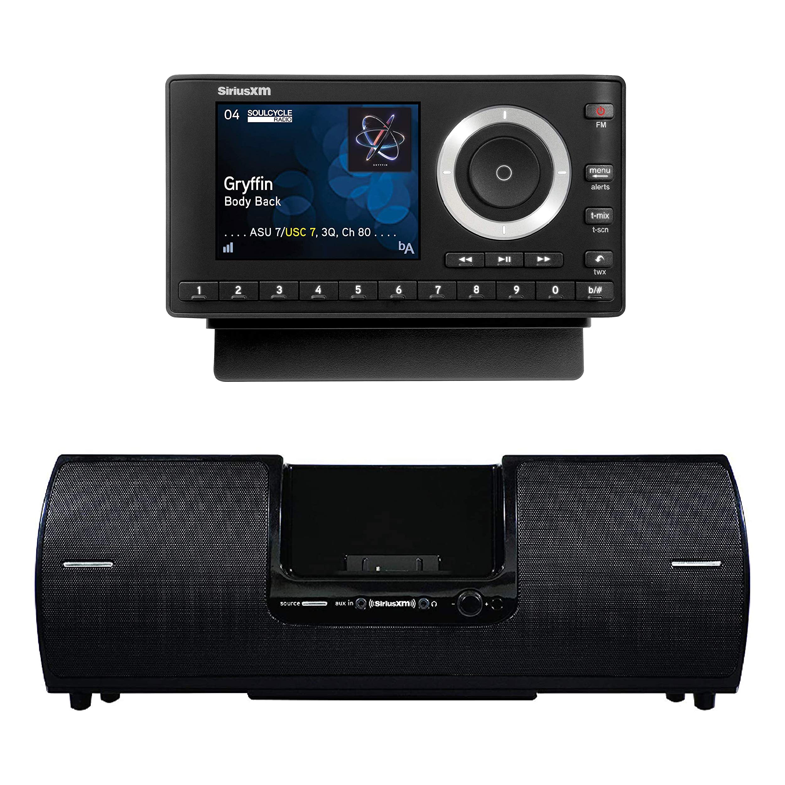 SiriusXM SXPL1V1 Onyx Plus Satellite Radio with Car Kit & Boombox (SXSD2) - 3 Months Free Subscription - In-Dash Audio System for Cars, Home & Outdoor Use - Perfect for Road Trips, Commuting & Backyard Parties