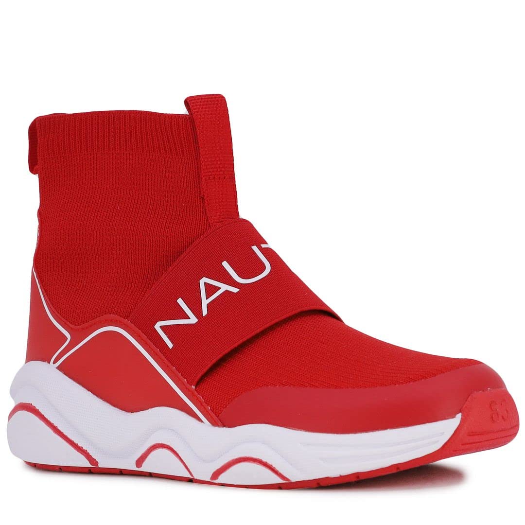 Nautica Kids Silas High-Top Slip-On Sneakers with Ankle Support - Breathable Casual Shoes for Boys & Girls (Toddler, Little Kid, Big Kid) - Perfect for School, Playground & Daily Wear
