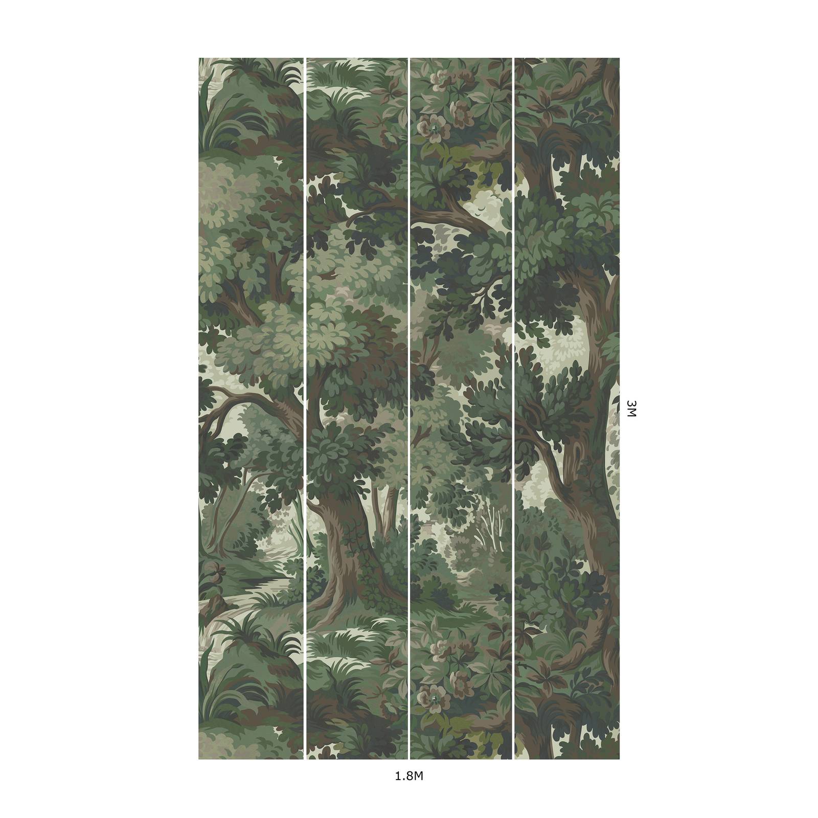ARBOREA Wallpaper Verde - Premium Green Wallpaper for Home & Office Decor | Perfect for Living Room, Bedroom, and Workspace