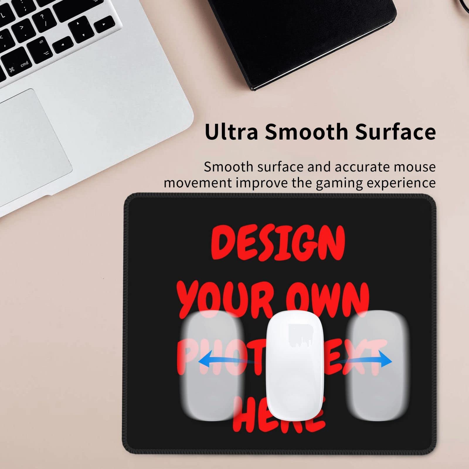 Custom Photo Mouse Pad - Personalized Mouse Mat with Your Text & Image - 12