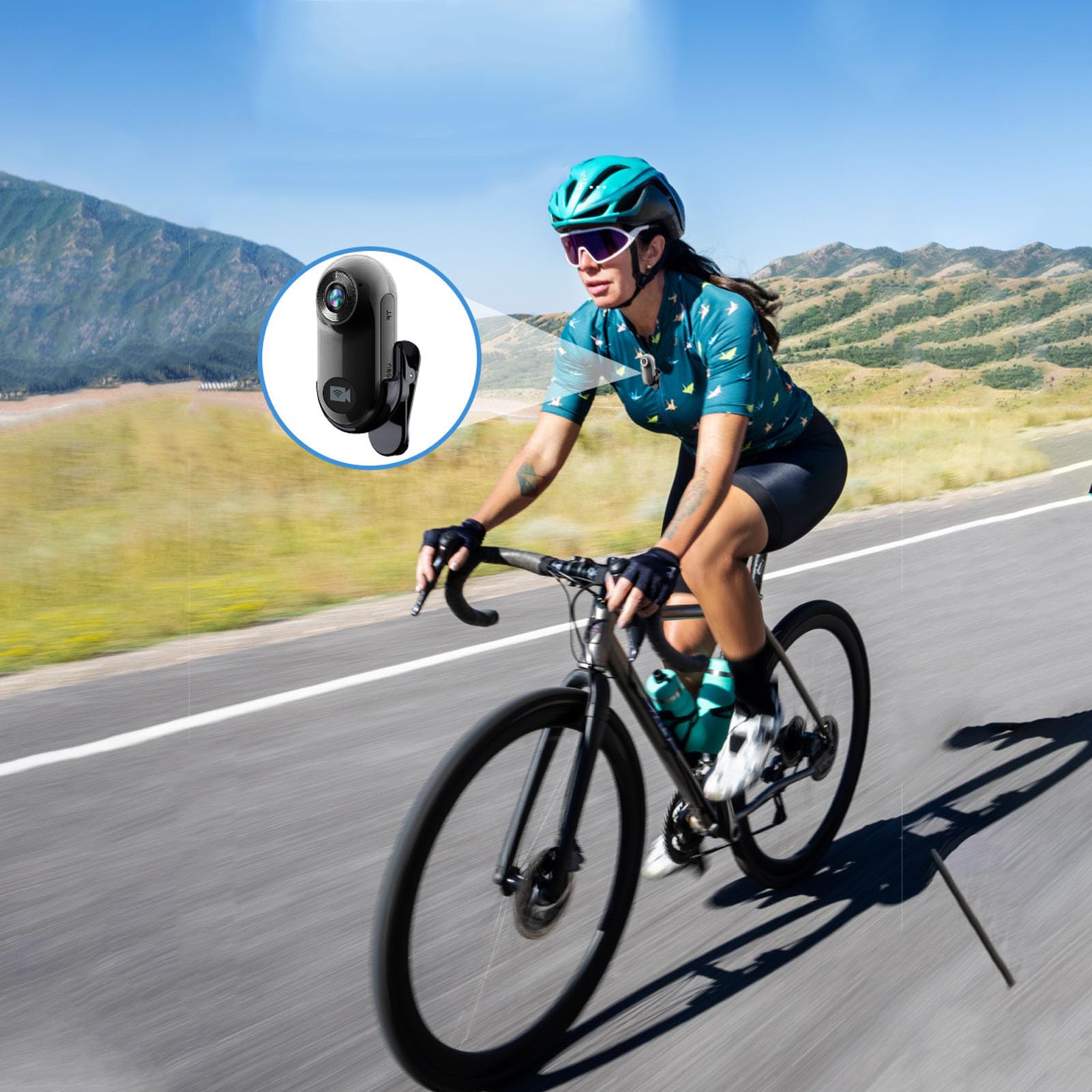 1080P HD Cat Collar Camera with 170° Wide Angle Lens - Wearable Action Camera for Pet Vlogging, Outdoor Adventures & Home Monitoring | Perfect for Hiking, Travel & Pet Safety Recording