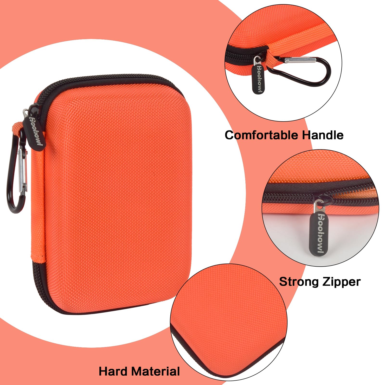 Solis 5G WiFi Hotspot Hard Case - Travel Storage for Hotel & Accessories (Orange)