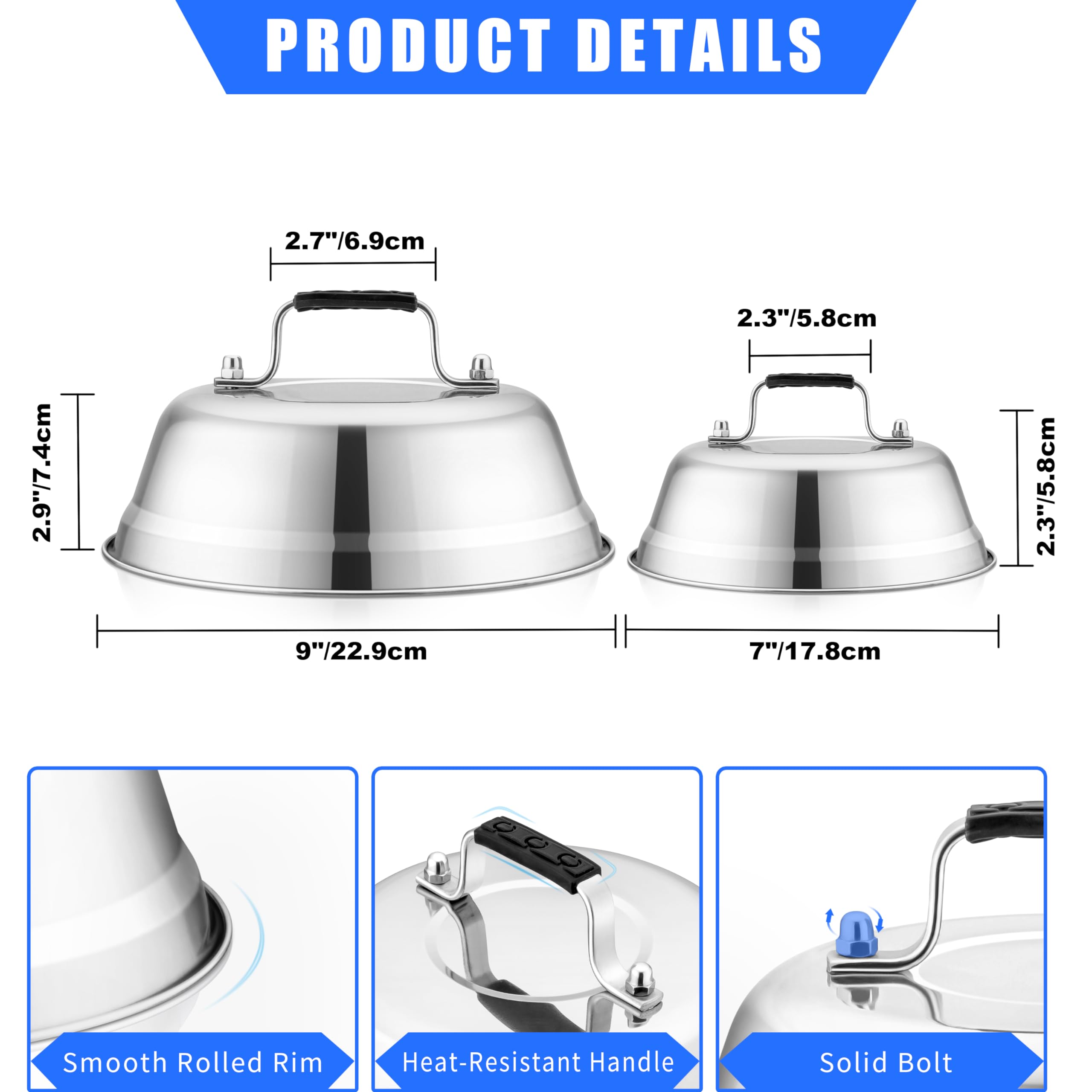 Leonyo 3-Piece Cheese Melting Dome Set - 12