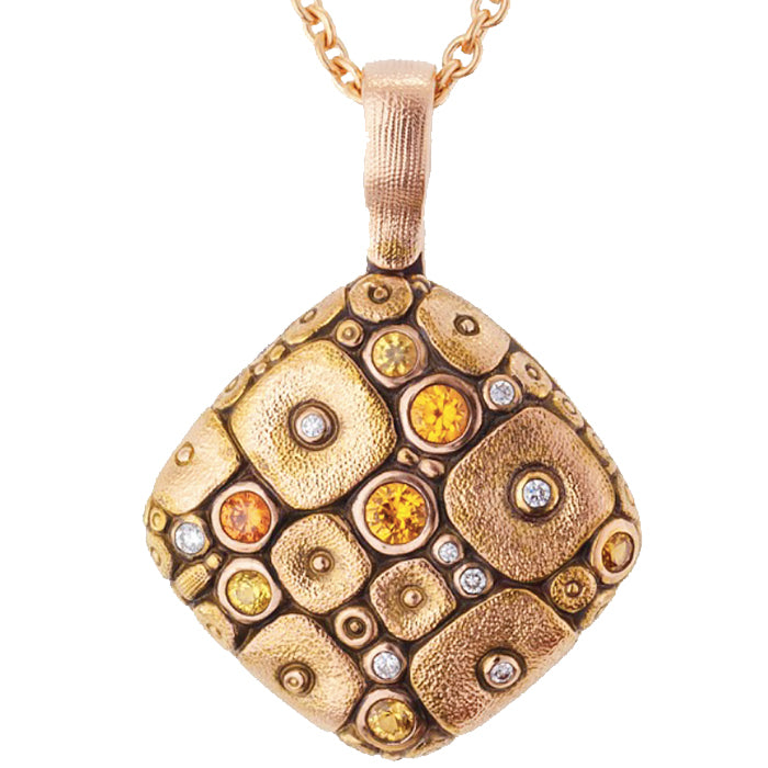 Alex Sepkus Soft Mosaic Pendant Necklace - 18K Gold Plated Sterling Silver Jewelry for Women, Elegant Gift for Her | Perfect for Weddings, Parties & Special Occasions
