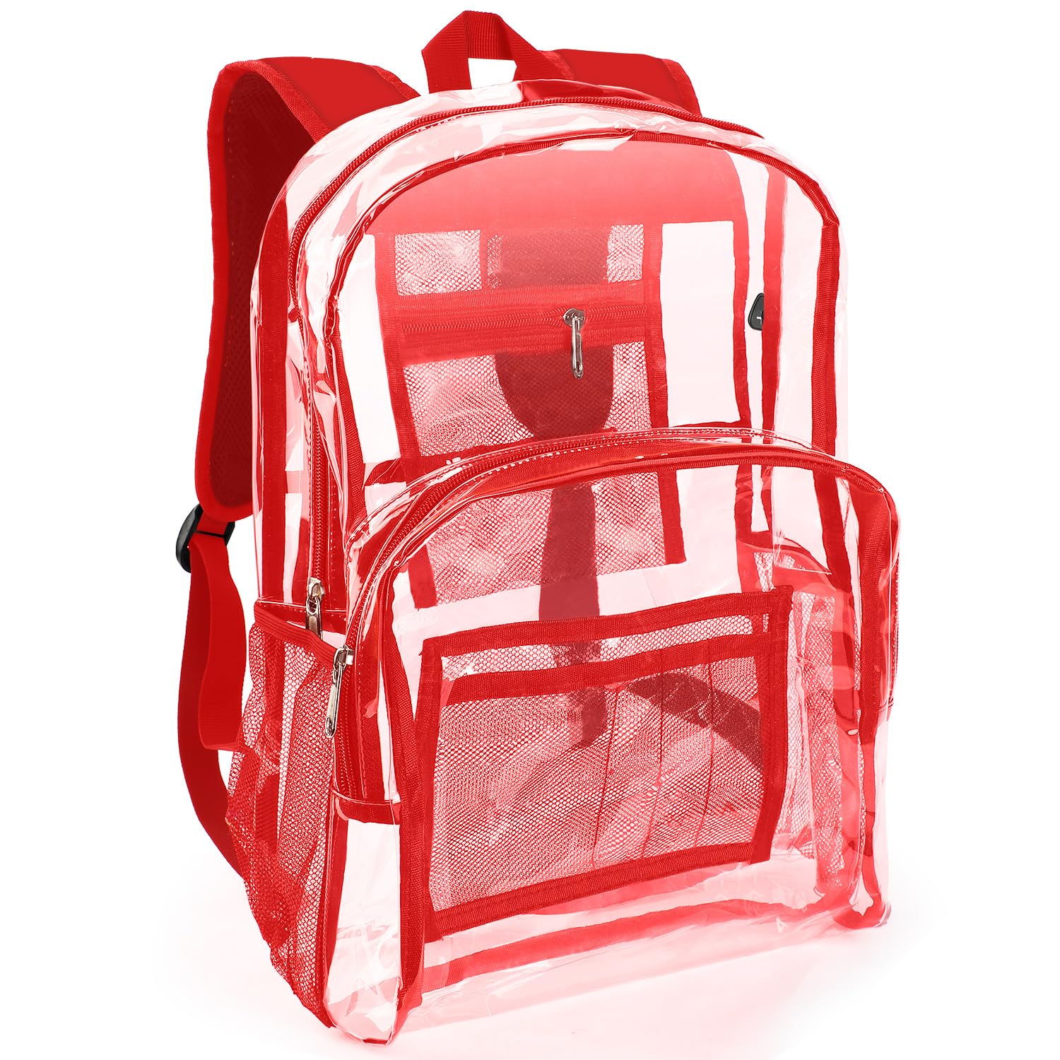 Emissary Clear Backpack - Heavy Duty Transparent Bookbag for School & Stadium Approved | See-Through Plastic Backpack for Concerts, Events & Security Checks | Durable Clear Backpack for Students, Work & Travel