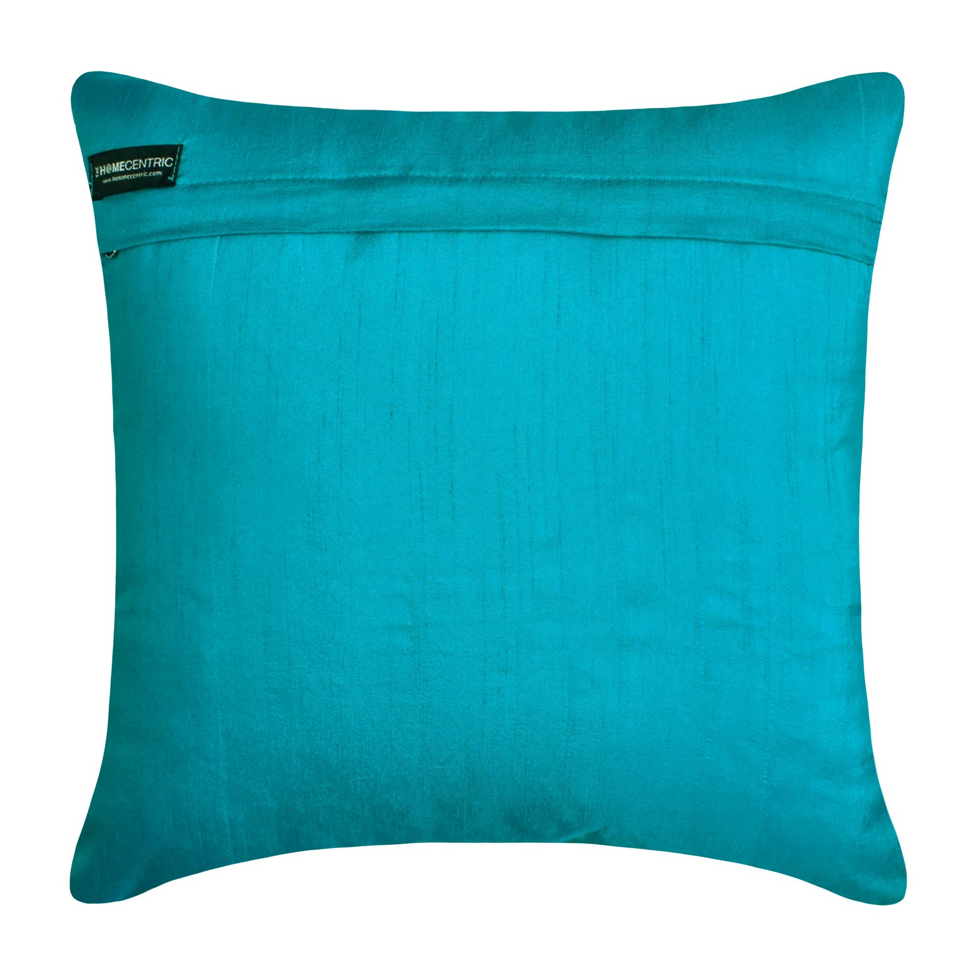 Aqua Blue Art Silk Throw Pillow Cover - Soft Luxury Decorative Cushion Case for Sofa, Bed, Living Room & Home Decor