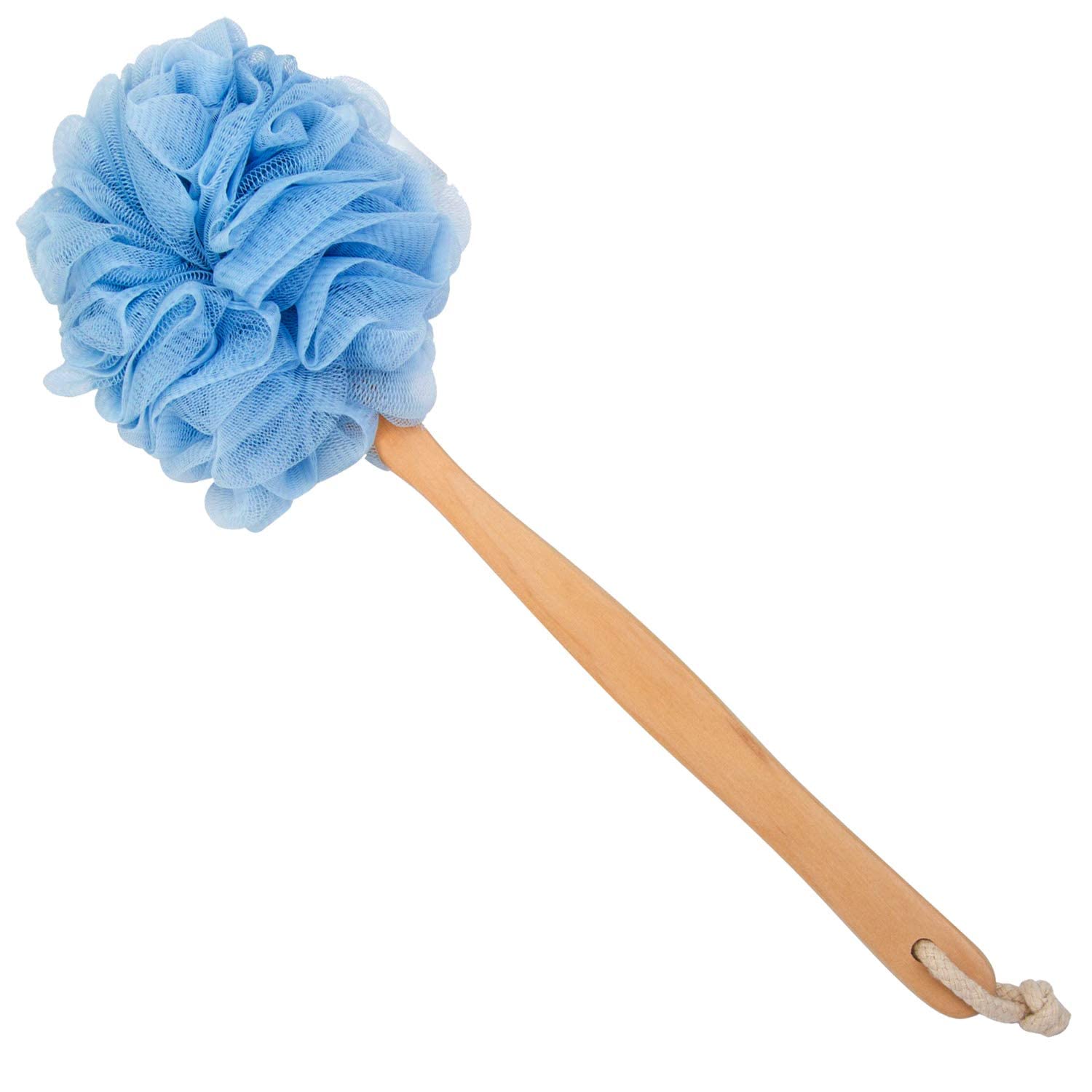 Adaamya® Unisex Long Handle Loofah Sponge Back Scrubber - Exfoliating Mesh Pouf Shower Brush for Bath & Body Care - Perfect for Spa, Massage and Deep Cleansing (Random Color, 1 Piece) - Ideal for Shower, Bathroom & Home Spa Relaxation