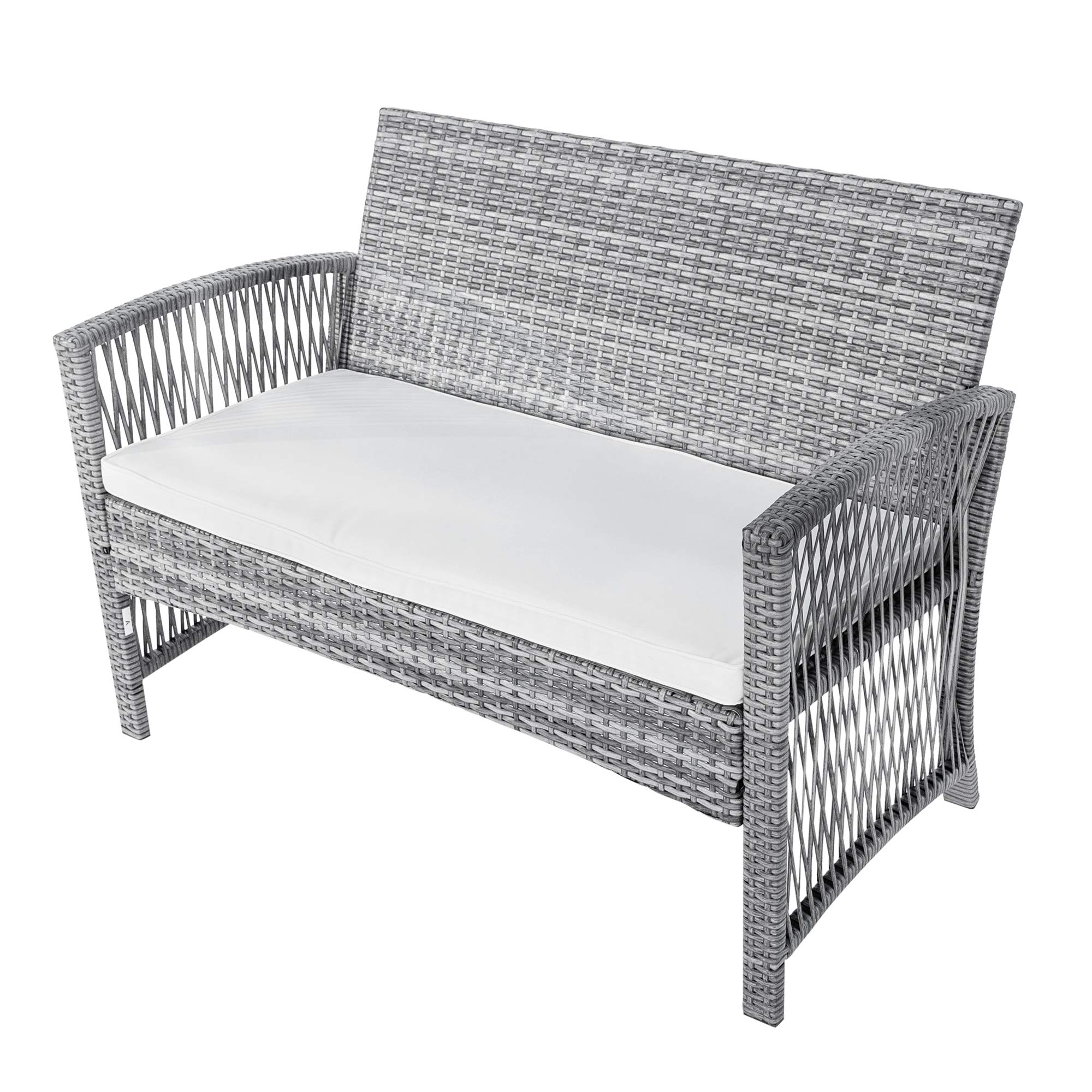 8-Piece Outdoor Rattan Patio Furniture Set - Wicker Sofa, Chairs & Table for Garden, Backyard, Porch & Poolside (Gray) - Perfect for Relaxing, Entertaining & Outdoor Dining